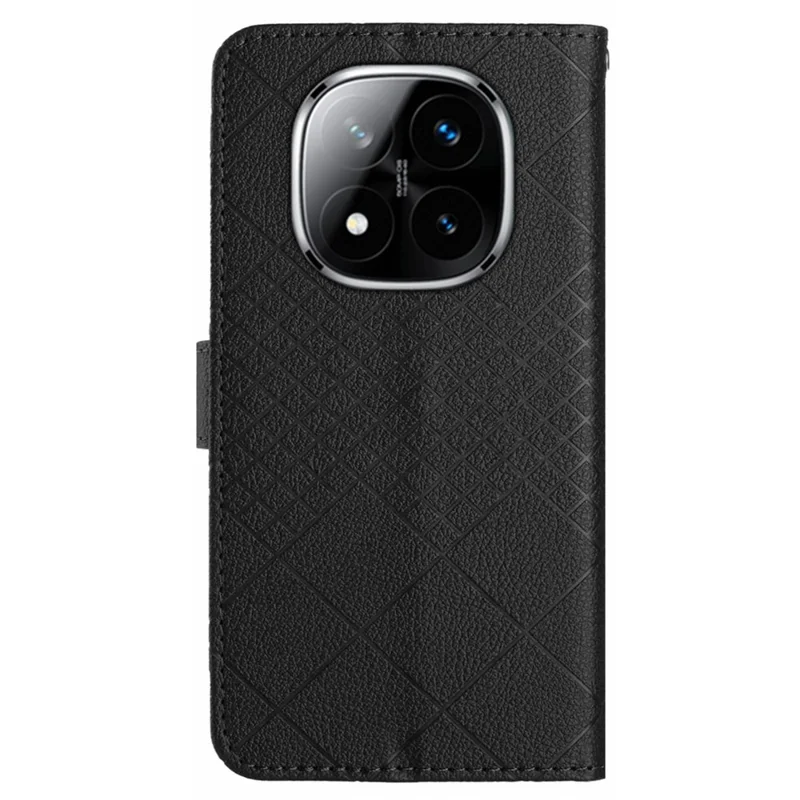 HT06 voor Xiaomi Redmi Note 14 Pro+ 5G / 14 Pro 5G / Poco X7 5G Wallet telefoonhoesje met afbeelding PU-leer Flip Folio Cover - Zwart