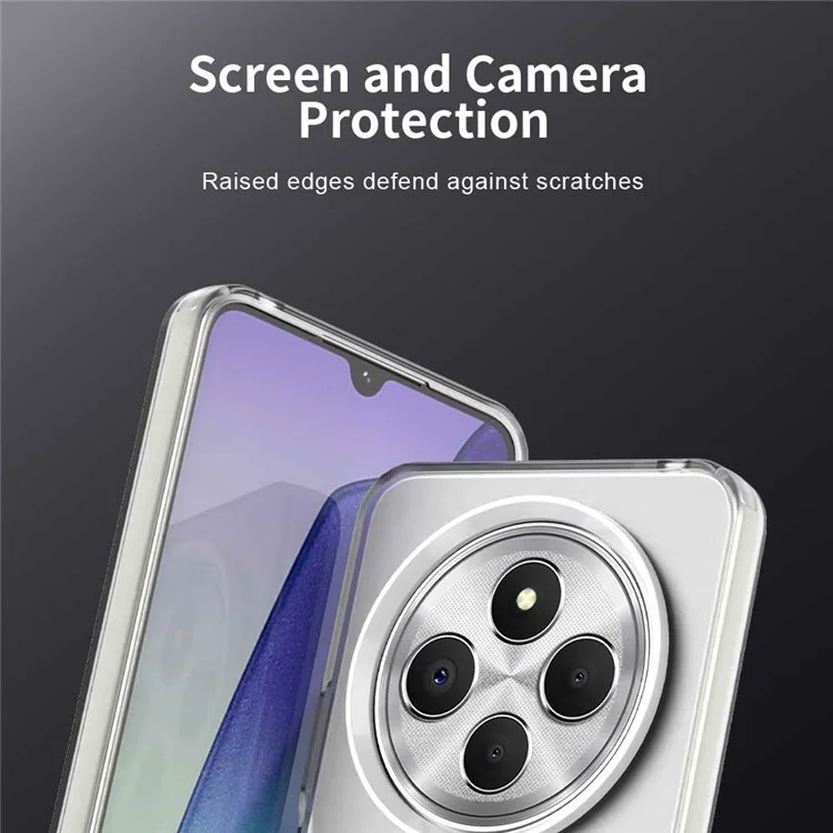 Phone Case for Xiaomi Poco C75 4G / Redmi 14C 4G / 14R 5G / A3 Pro 4G / A4 5G PC+TPU+PET Matte Back Cover - White