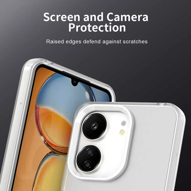 Funda protectora para Xiaomi Poco M6 5G / C65 4G / Redmi 13R 5G / 13C 5G / 13C 4G Cubierta trasera del teléfono - Blanco