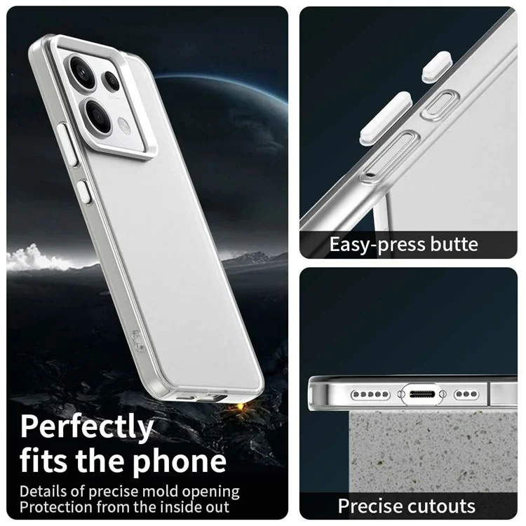 Protective Case for Xiaomi Redmi Note 13 Pro 5G / Poco X6 5G Phone Back Cover - White