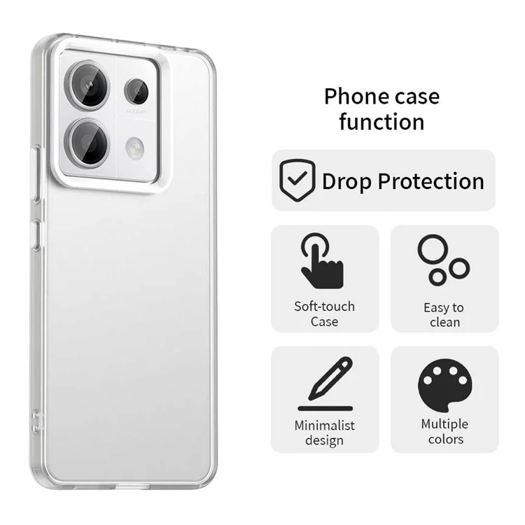Protective Case for Xiaomi Redmi Note 13 Pro 5G / Poco X6 5G Phone Back Cover - White