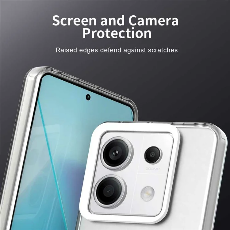 Protective Case for Xiaomi Redmi Note 13 Pro 5G / Poco X6 5G Phone Back Cover - White