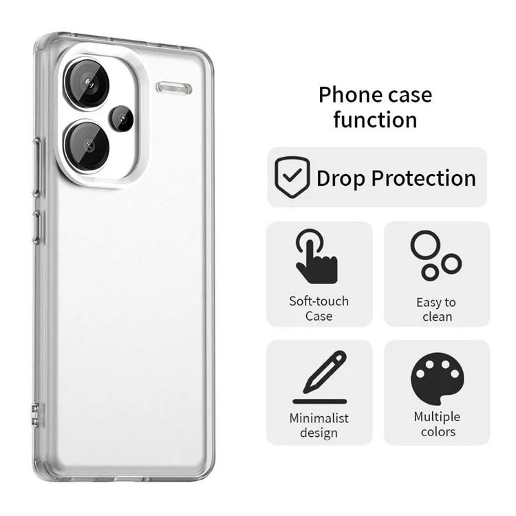 Protective Case for Xiaomi Redmi Note 13 Pro+ 5G Phone Back Cover - White