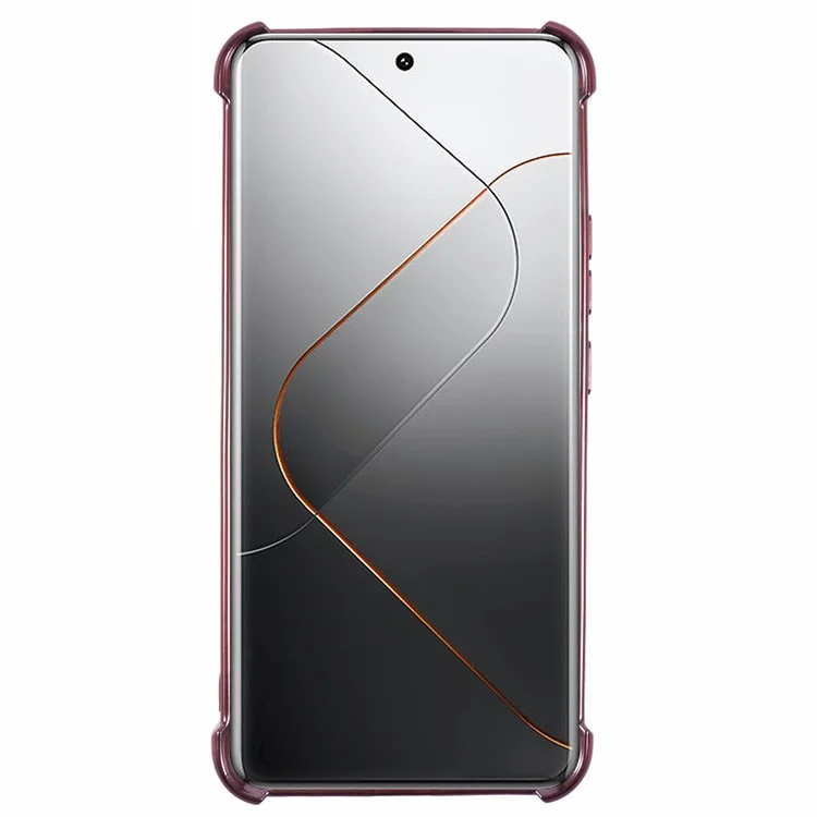 Funda para Xiaomi 14 Pro con esquinas reforzadas, tapa trasera transparente de TPU - Rosa