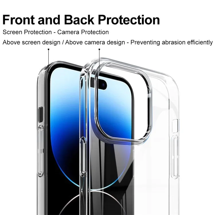 Coque de téléphone anti-chute IMAK Air II Pro pour iPhone 14 Pro, ultra claire, antichoc, en PC dur