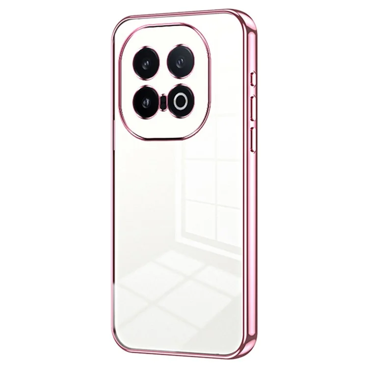 Custodia per vivo iQOO 13 5G, cornice elettroplaccata e cover in TPU morbido - Rosa