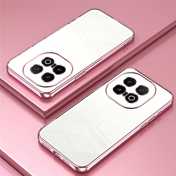 Custodia per vivo iQOO 13 5G, cornice elettroplaccata e cover in TPU morbido - Rosa