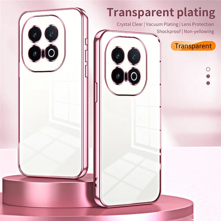 Custodia per vivo iQOO 13 5G, cornice elettroplaccata e cover in TPU morbido - Rosa