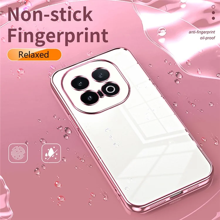 Custodia per vivo iQOO 13 5G, cornice elettroplaccata e cover in TPU morbido - Rosa
