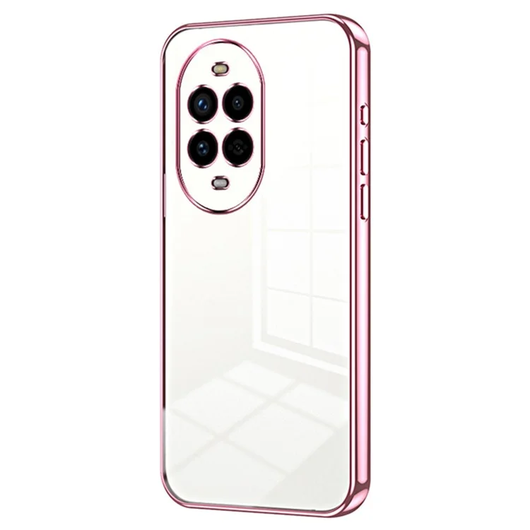 Funda para Huawei nova 13 Pro, marco de electrochapado, funda de teléfono de TPU suave - rosa