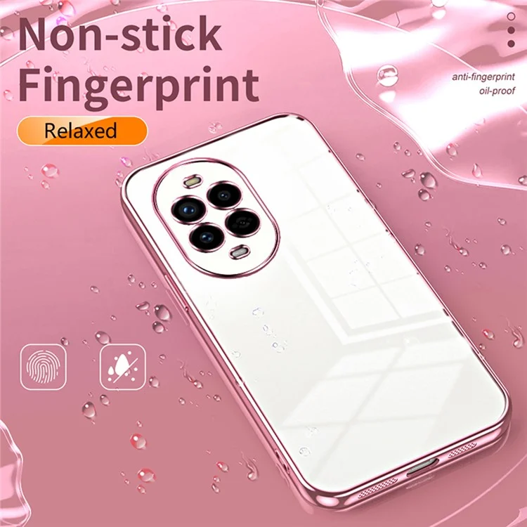 Funda para Huawei nova 13 Pro, marco de electrochapado, funda de teléfono de TPU suave - rosa