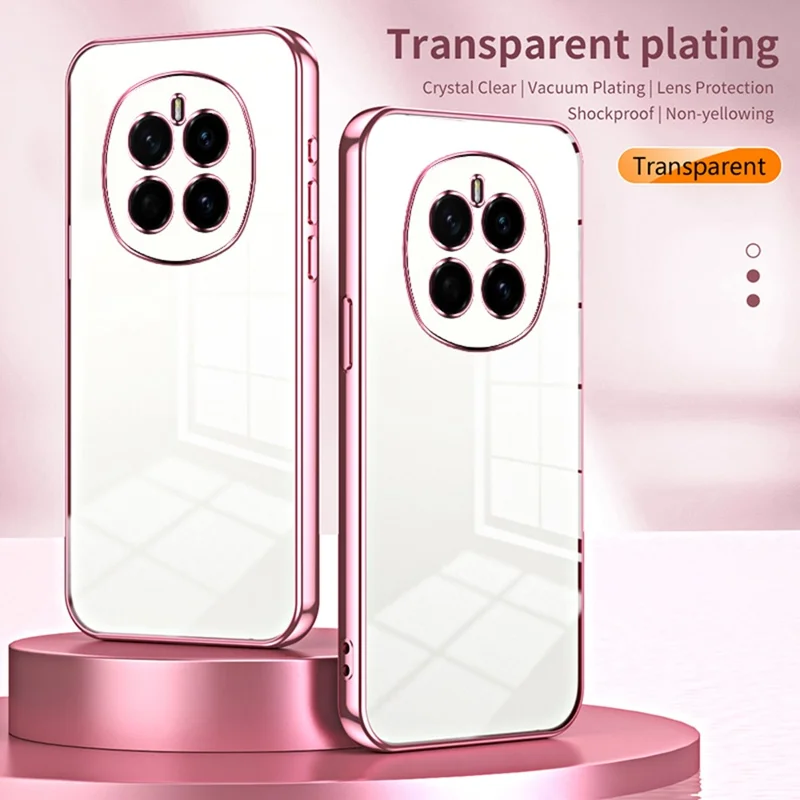 For Honor Magic7 5G Case Electroplating Frame Soft TPU Phone Cover - Pink