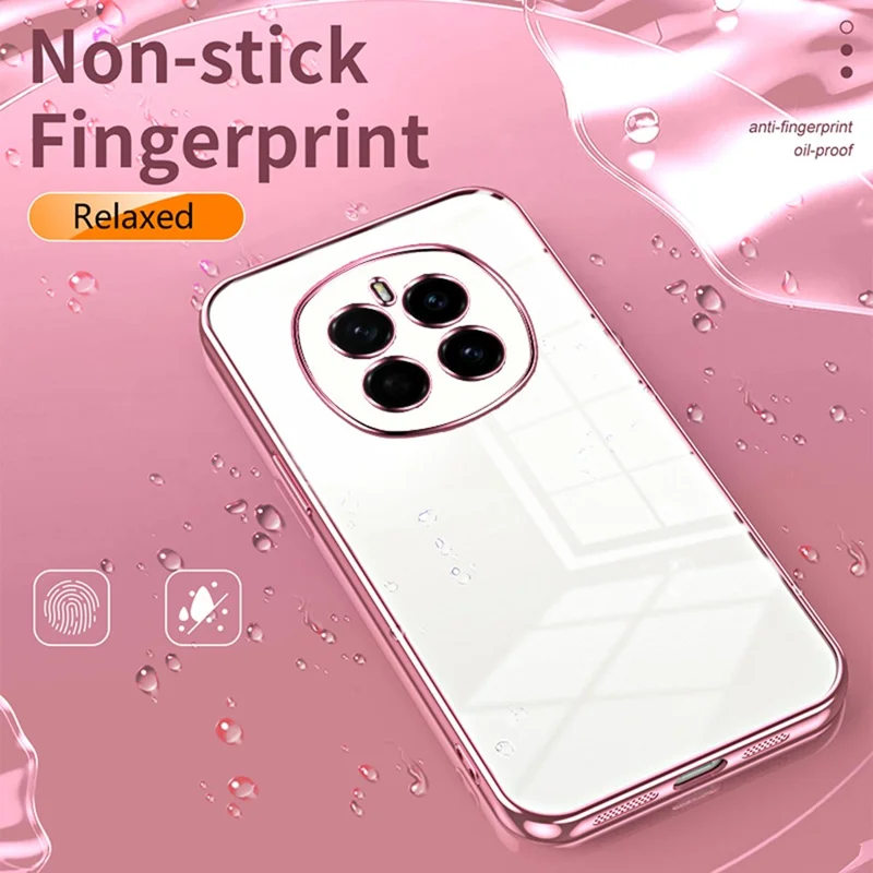 For Honor Magic7 5G Case Electroplating Frame Soft TPU Phone Cover - Pink