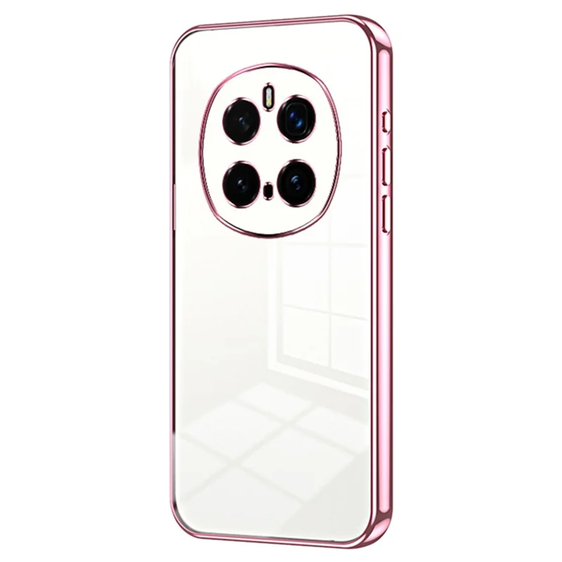 For Honor Magic7 Pro 5G Case Electroplating Frame Soft TPU Phone Cover - Pink