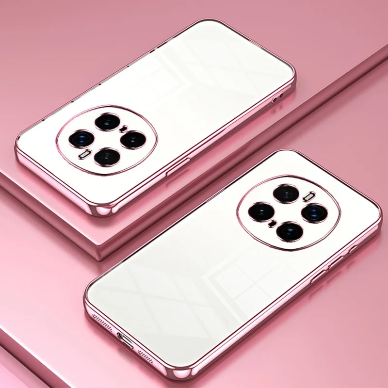 For Honor Magic7 Pro 5G Case Electroplating Frame Soft TPU Phone Cover - Pink
