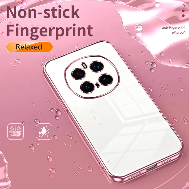 For Honor Magic7 Pro 5G Case Electroplating Frame Soft TPU Phone Cover - Pink