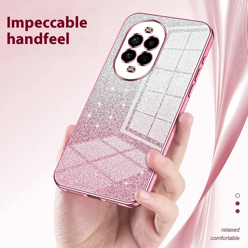 For Huawei nova 13 Pro 5G Case Electroplating Gradient Glitter TPU Phone Cover - Pink