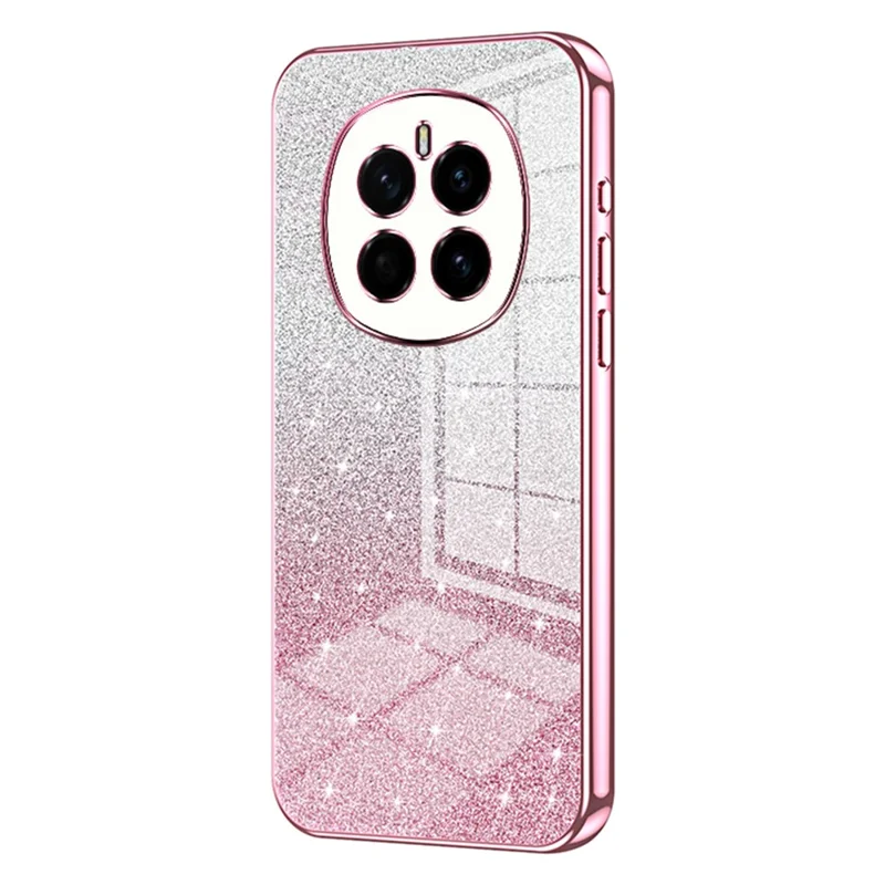 For Honor Magic7 5G Case Electroplating Gradient Glitter TPU Phone Cover - Pink