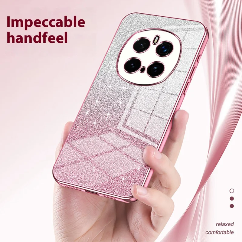 For Honor Magic7 Pro 5G Case Electroplating Gradient Glitter TPU Phone Cover - Pink