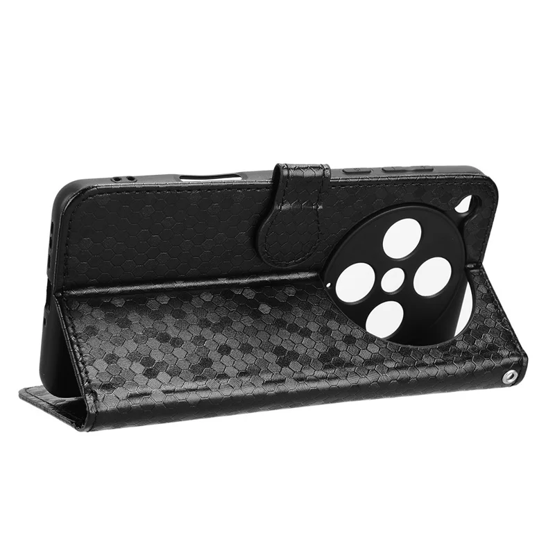 Für Oppo Find X8 Pro 5G Wallet Case Punktmuster Prägung PU-Leder Handyhülle - Schwarz