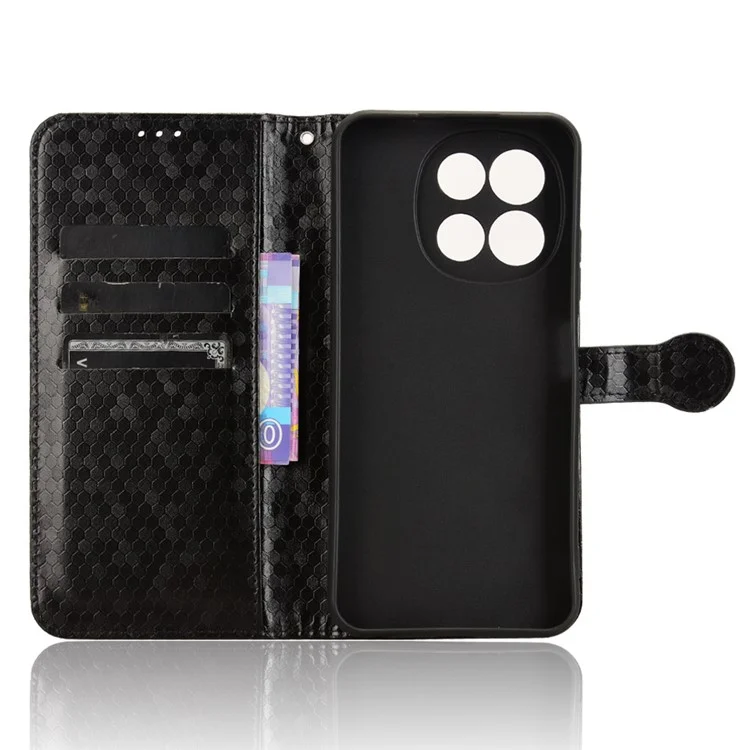 For TECNO Pova 6 Neo 5G  /  Spark 30 5G Wallet Case Dot Pattern Imprint PU Leather Phone Cover - Black