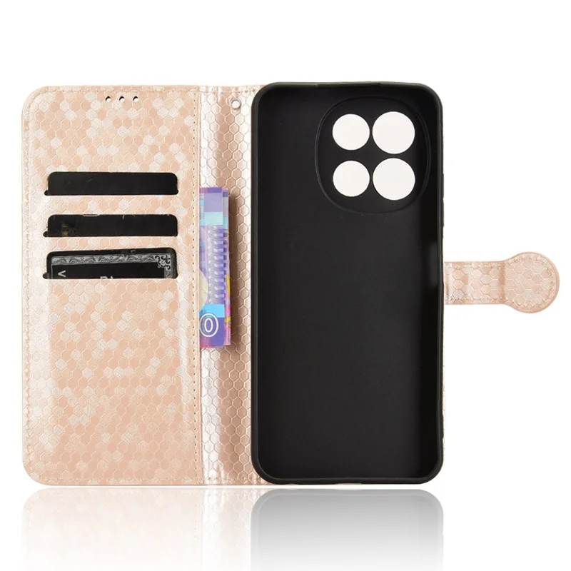 For TECNO Pova 6 Neo 5G  /  Spark 30 5G Wallet Case Dot Pattern Imprint PU Leather Phone Cover - Rose Gold