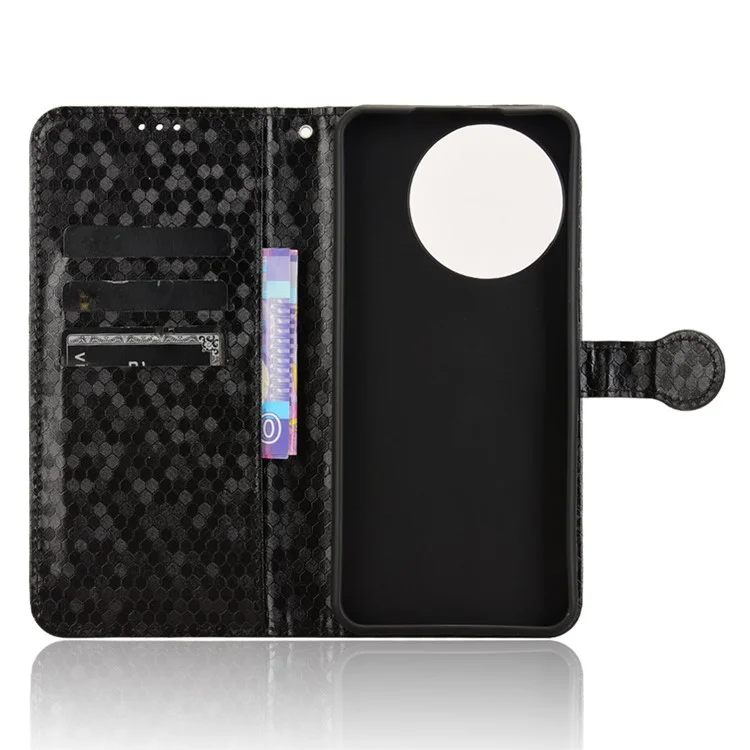Für TECNO Spark 30 Pro 4G Wallet Case Dot Pattern Prägung PU Leder Handyhülle - Schwarz