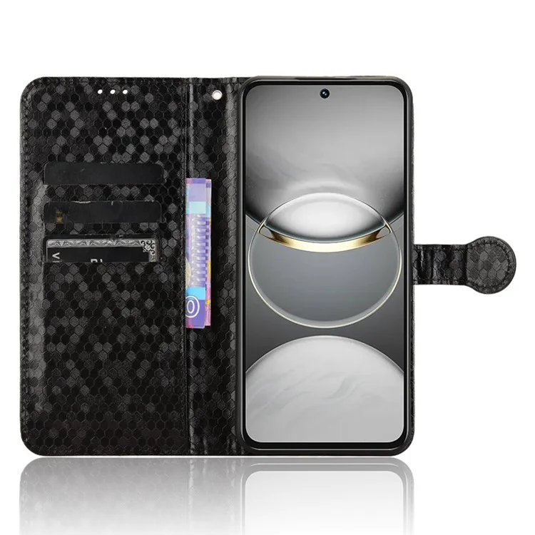 Für TECNO Spark 30 Pro 4G Wallet Case Dot Pattern Prägung PU Leder Handyhülle - Schwarz