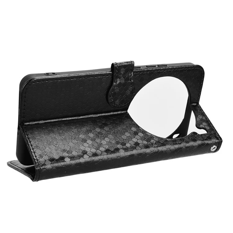 Für vivo X200 Pro 5G Wallet Case Dot Pattern Prägung PU Leder Handyhülle - Schwarz