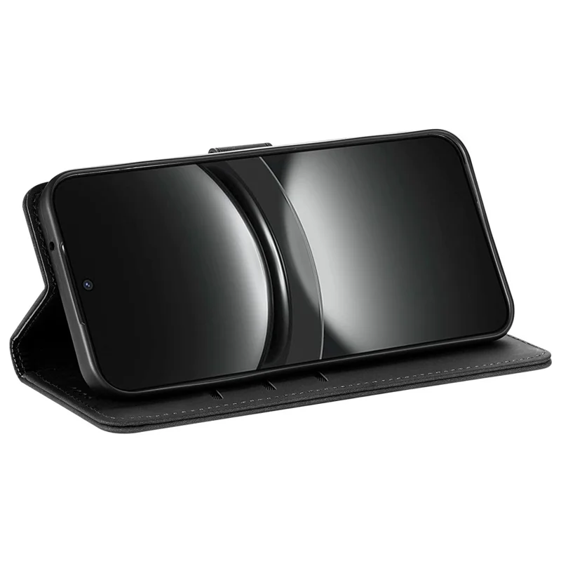 AZNS For Oppo Find X8 5G Case PU Leather Wallet Phone Cover - Black