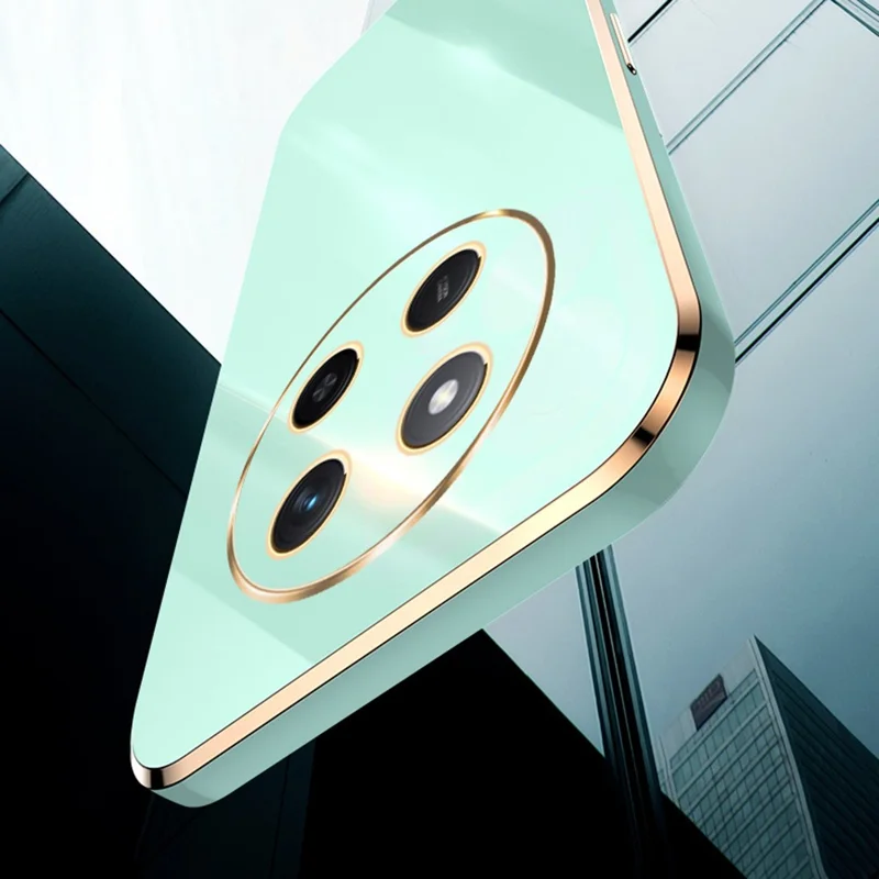 XINLI For Honor Magic7 Lite 5G / X9c 5G / X60 Pro 5G Case TPU Phone Cover with Electroplating Frame - Cyan