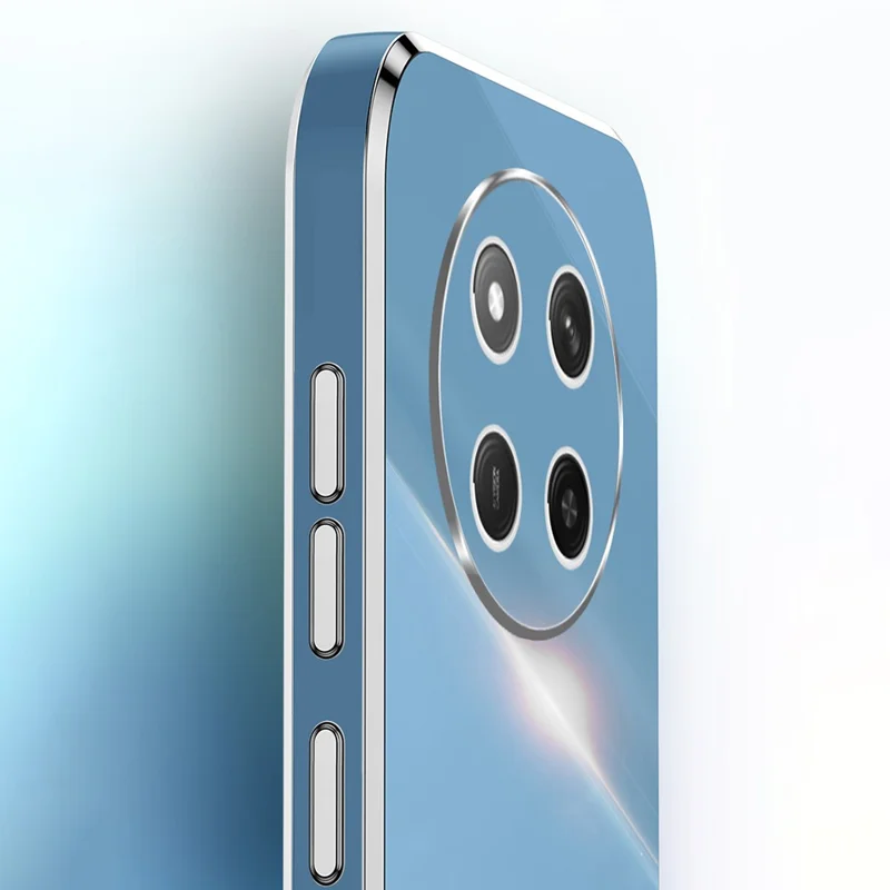 XINLI For Honor Magic7 Lite 5G / X9c 5G / X60 Pro 5G Case TPU Phone Cover with Electroplating Frame - Cyan