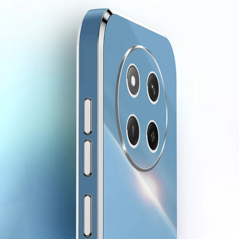XINLI For Honor Magic7 Lite 5G / X9c 5G / X60 Pro 5G Case Ring Kickstand Electroplating TPU Phone Cover - Cyan