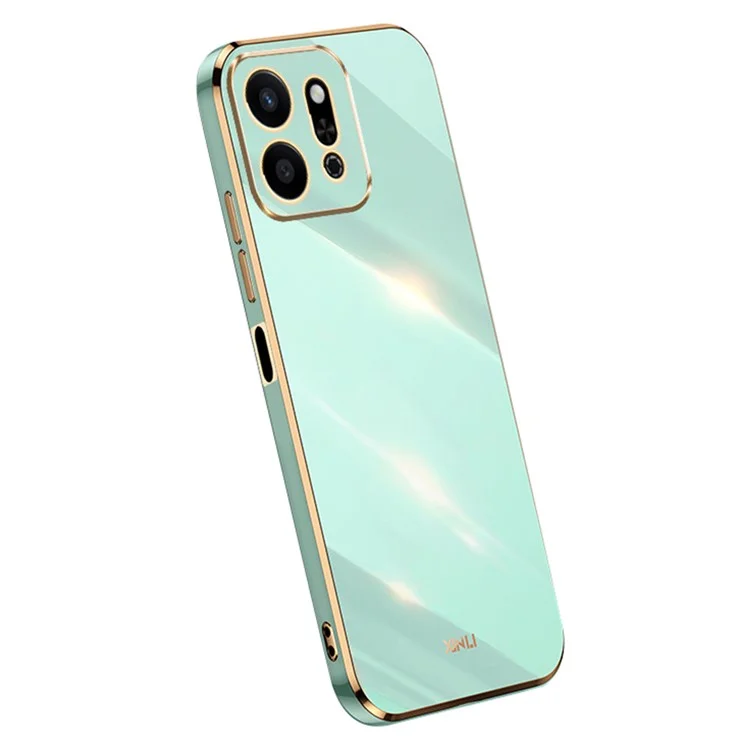 XINLI For Honor Play 9T Case TPU Phone Cover with Electroplating Frame - Cyan