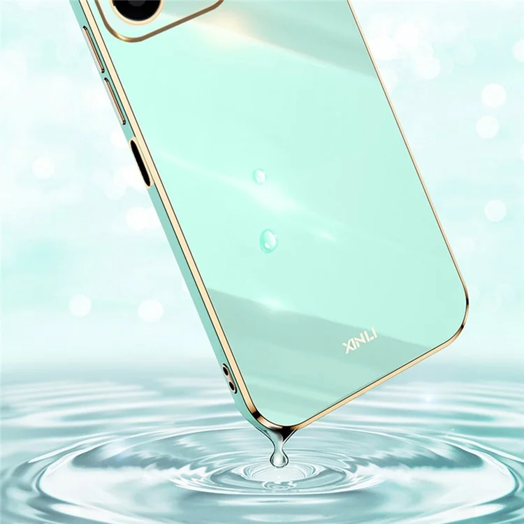 XINLI For Honor Play 9T Case TPU Phone Cover with Electroplating Frame - Cyan