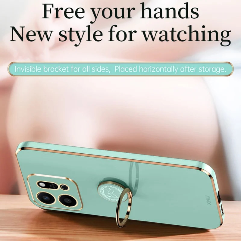 XINLI For Honor Play 9T Case Ring Kickstand Electroplating TPU Phone Cover - Cyan