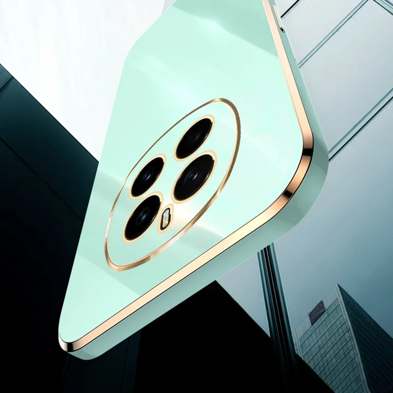 XINLI för Honor Magic7 5G skal TPU mobilskal med elektropläterad ram - Cyan