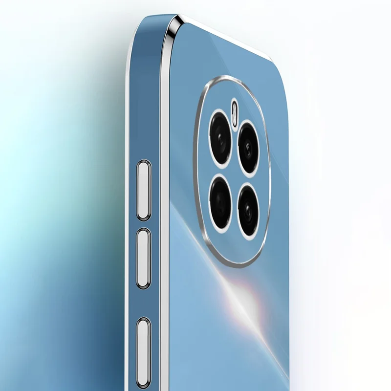 XINLI för Honor Magic7 5G skal TPU mobilskal med elektropläterad ram - Cyan