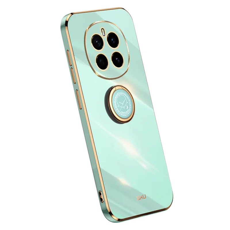 XINLI For Honor Magic7 5G Case Ring Kickstand Electroplating TPU Phone Cover - Cyan