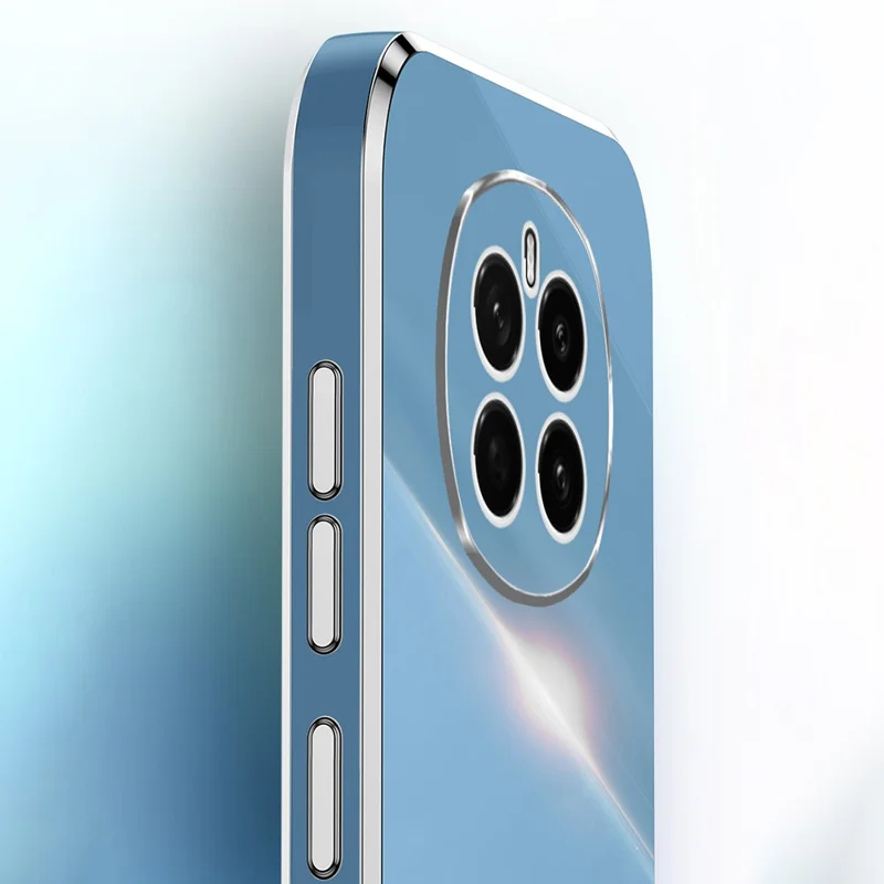 XINLI For Honor Magic7 5G Case Ring Kickstand Electroplating TPU Phone Cover - Cyan