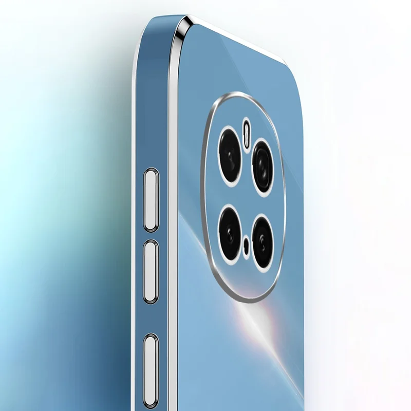 XINLI For Honor Magic7 Pro 5G Case TPU Phone Cover with Electroplating Frame - Cyan