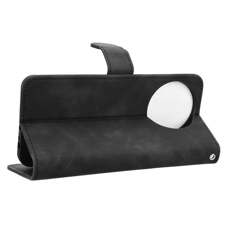 Custodia in pelle per TECNO Spark 30 Pro 4G, effetto pelle, anti-caduta, flip cover per telefono - Nero