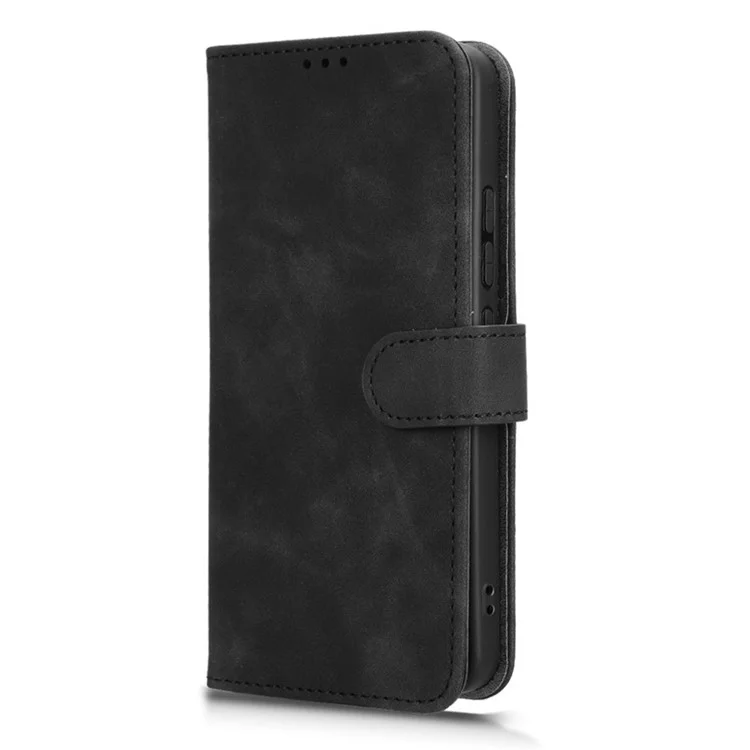Custodia in pelle per TECNO Spark 30 Pro 4G, effetto pelle, anti-caduta, flip cover per telefono - Nero