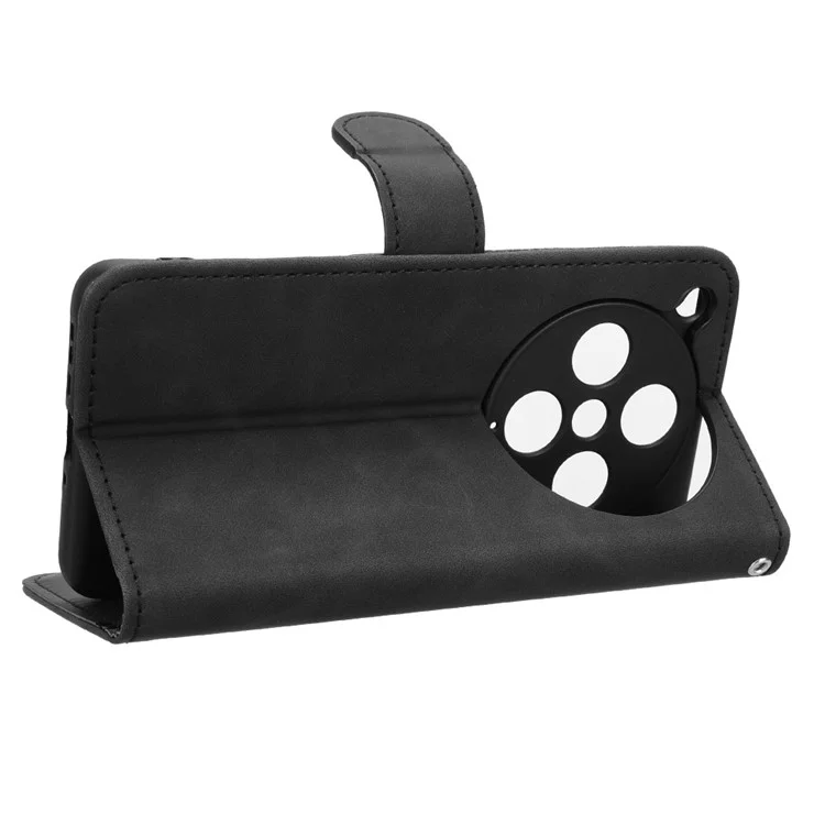 Für Oppo Find X8 Pro 5G Lederhülle Hautgefühl Anti-Drop Wallet Flip Phone Cover - Schwarz