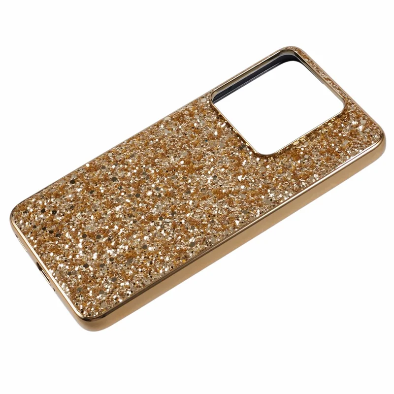 For Xiaomi 14T / 14T Pro Case TPU + PC Sparkling Glitter Phone Back Cover - Gold
