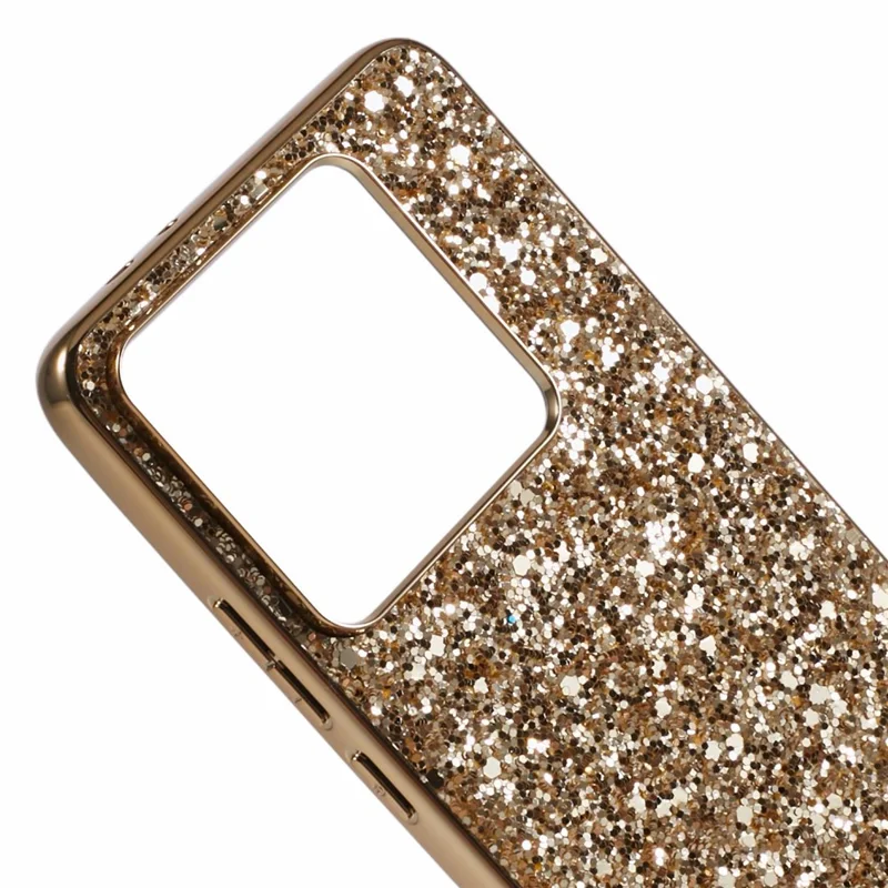 For Xiaomi 14T / 14T Pro Case TPU + PC Sparkling Glitter Phone Back Cover - Gold