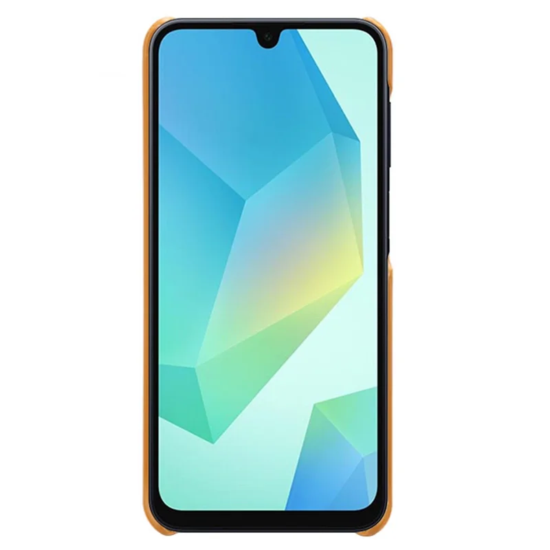 For Samsung Galaxy A16 4G / 5G Case Calf Texture PU Leather Hard PC Protective Phone Cover - Orange