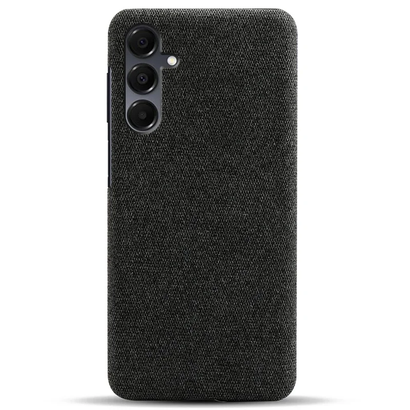 Telefoonhoesje voor Samsung Galaxy A16 4G / 5G met Stofstructuur, Krasbestendige Beschermhoes van PC aan de Achterzijde - Zwart