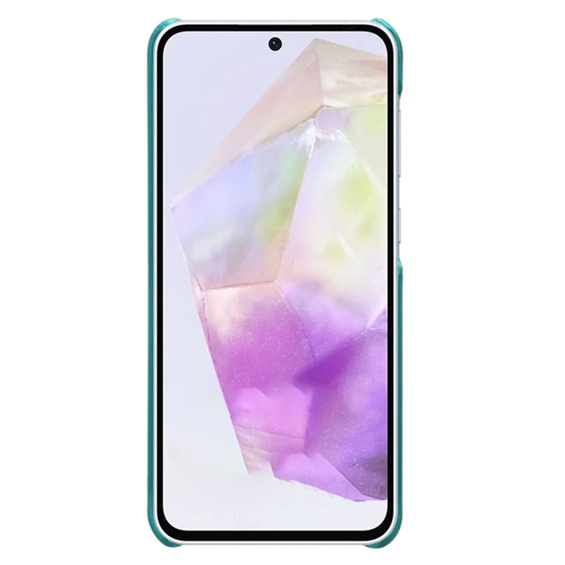 For Samsung Galaxy A36 5G Case Dual Card Slots PU Leather + Hard PC Phone Cover - Green