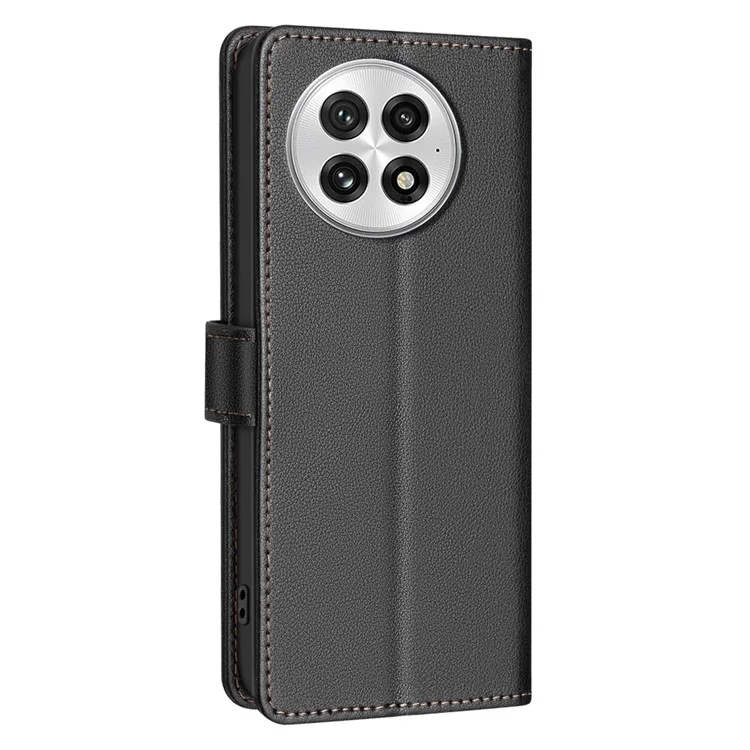 BINFEN COLOR BF32 For OnePlus 13 Leather Case Wallet RFID Blocking Phone Cover - Black